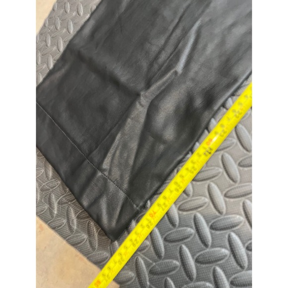 Maeve The Colette Full Length Pants Womens 27 Black Faux Leather Wide Leg - Picture 8 of 9